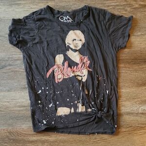 Blondie Graphic T-Shirt - Black bleached light weight Size Large